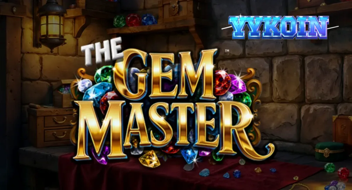 Tampilan visual slot The Gem Master dengan simbol permata berkilauan